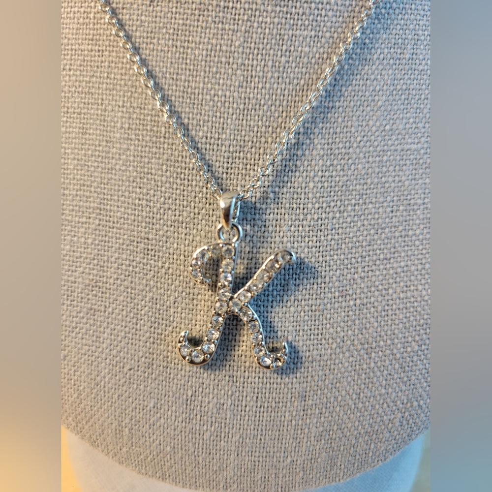 Monogram Necklace "K" Silver